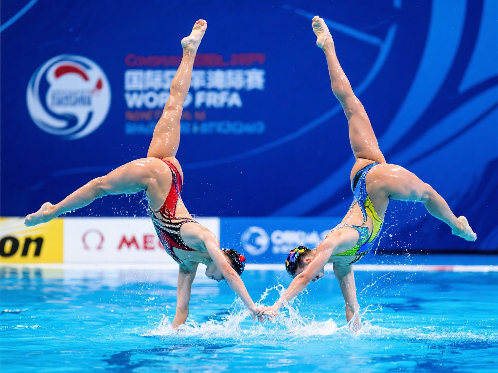 花样游泳世界杯总决赛双人自由自选巅峰对决